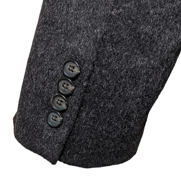 Lauren Ralph Lauren 100% camel hair blazer charcoal neutral business dressy 44R